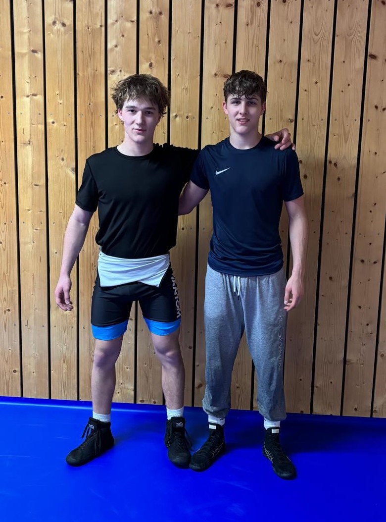 Max Hinterstoißer und Sebastian Gröbner beim Abschlusstraining am Mittwoch.